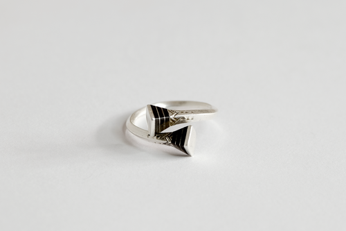 Tuaregschmuck Silberring Sterlingsilber Ebenholz